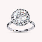 Hidden Halo Solitaire Engagement Ring 8.5mm Lab Grown Diamond