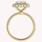 Hidden Halo Solitaire Engagement Ring 8.5mm Lab Grown Diamond
