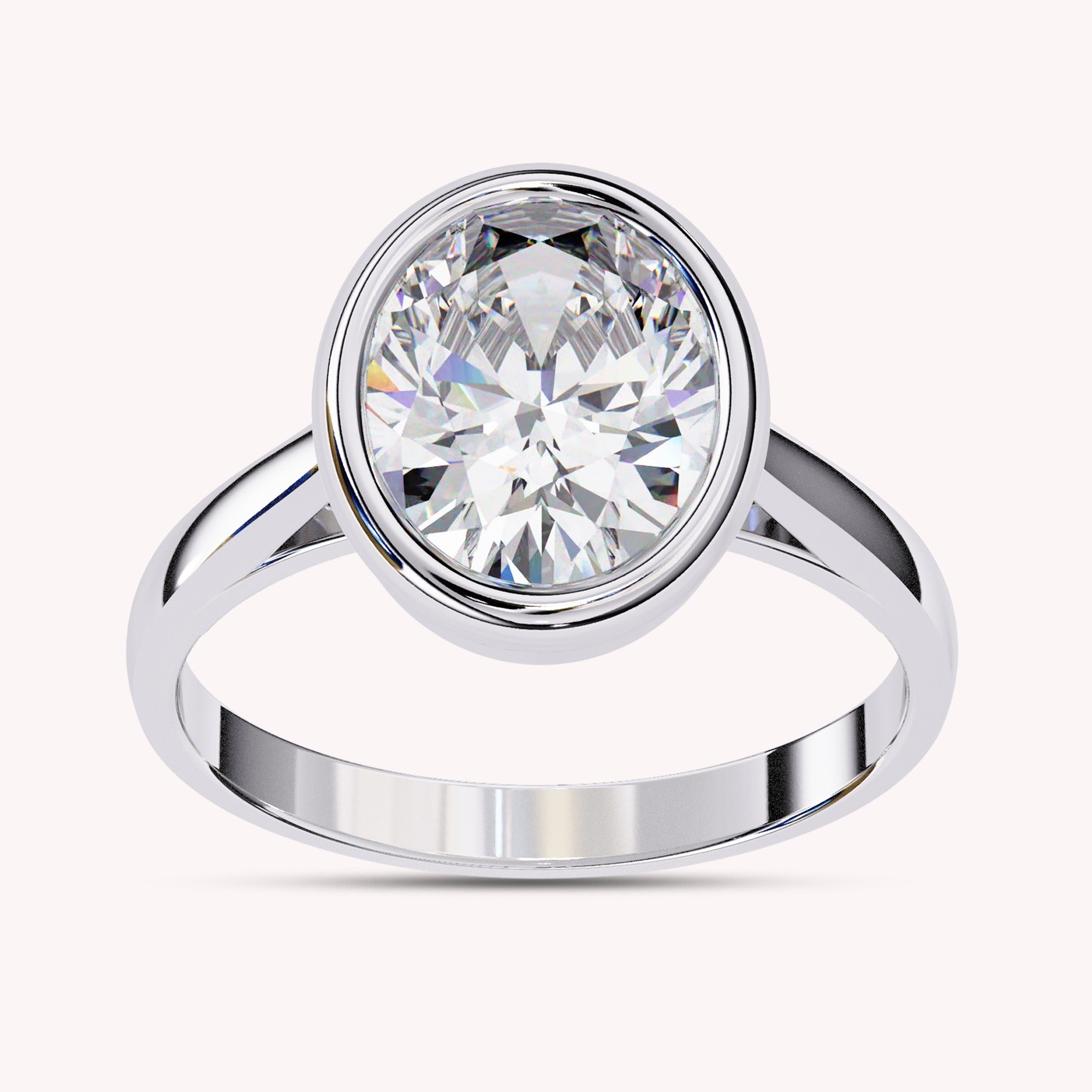 Solitaire Engagement Ring 10X8mm Lab Grown Diamond