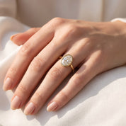 Solitaire Engagement Ring 10X8mm Lab Grown Diamond