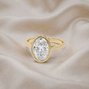 Solitaire Engagement Ring 10X8mm Lab Grown Diamond