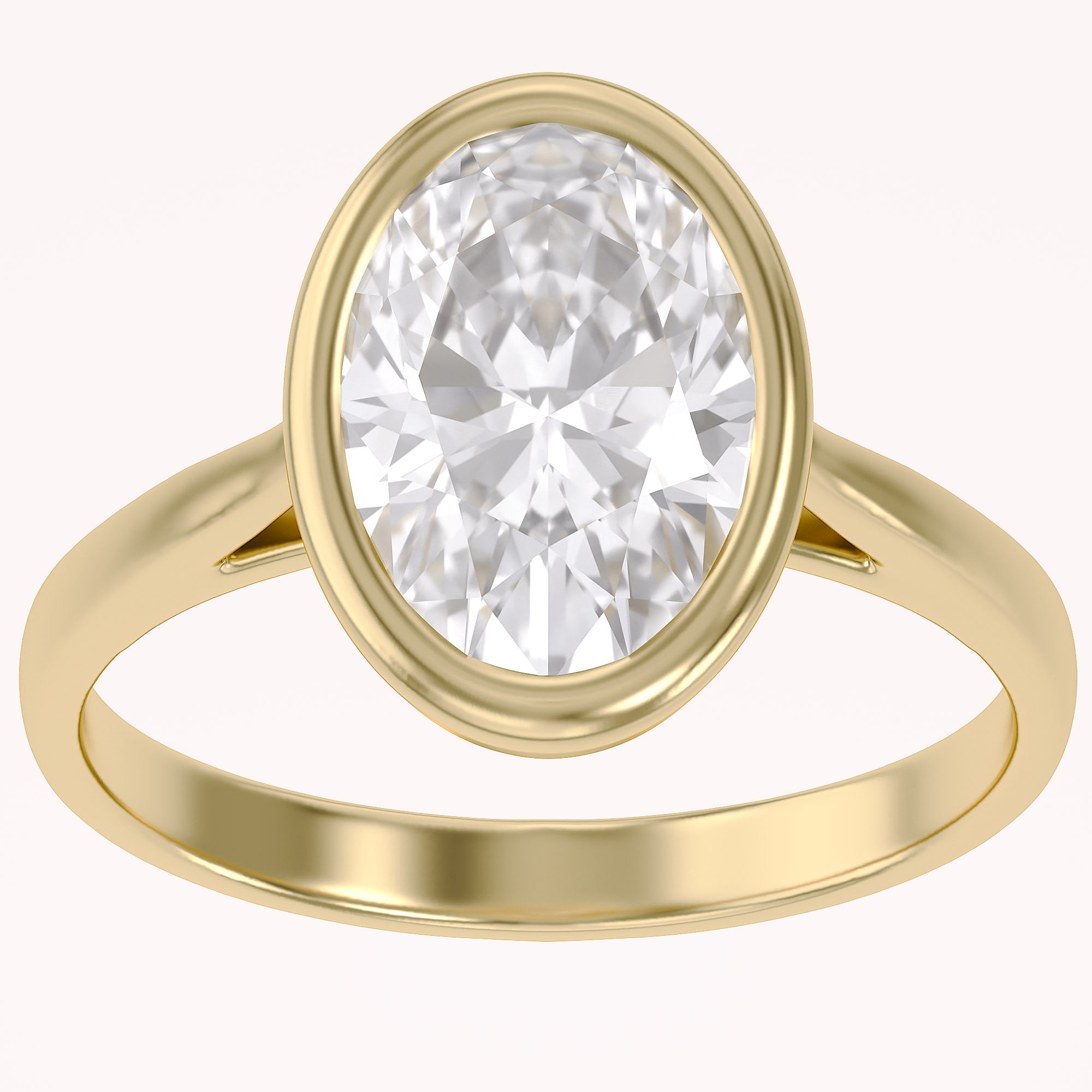 Solitaire Engagement Ring 10X8mm Lab Grown Diamond