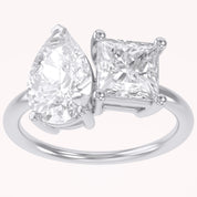 Toi Et Moi Ring Pear and Princess Lab Grown Diamond