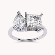 Toi Et Moi Ring Pear and Princess Lab Grown Diamond