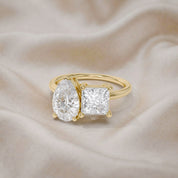 Toi Et Moi Ring Pear and Princess Lab Grown Diamond