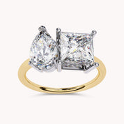 Toi Et Moi Ring Pear and Princess Lab Grown Diamond