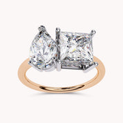 Toi Et Moi Ring Pear and Princess Lab Grown Diamond
