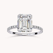 Hidden Halo Engagement Ring 2.65 Ct Lab Grown Diamond