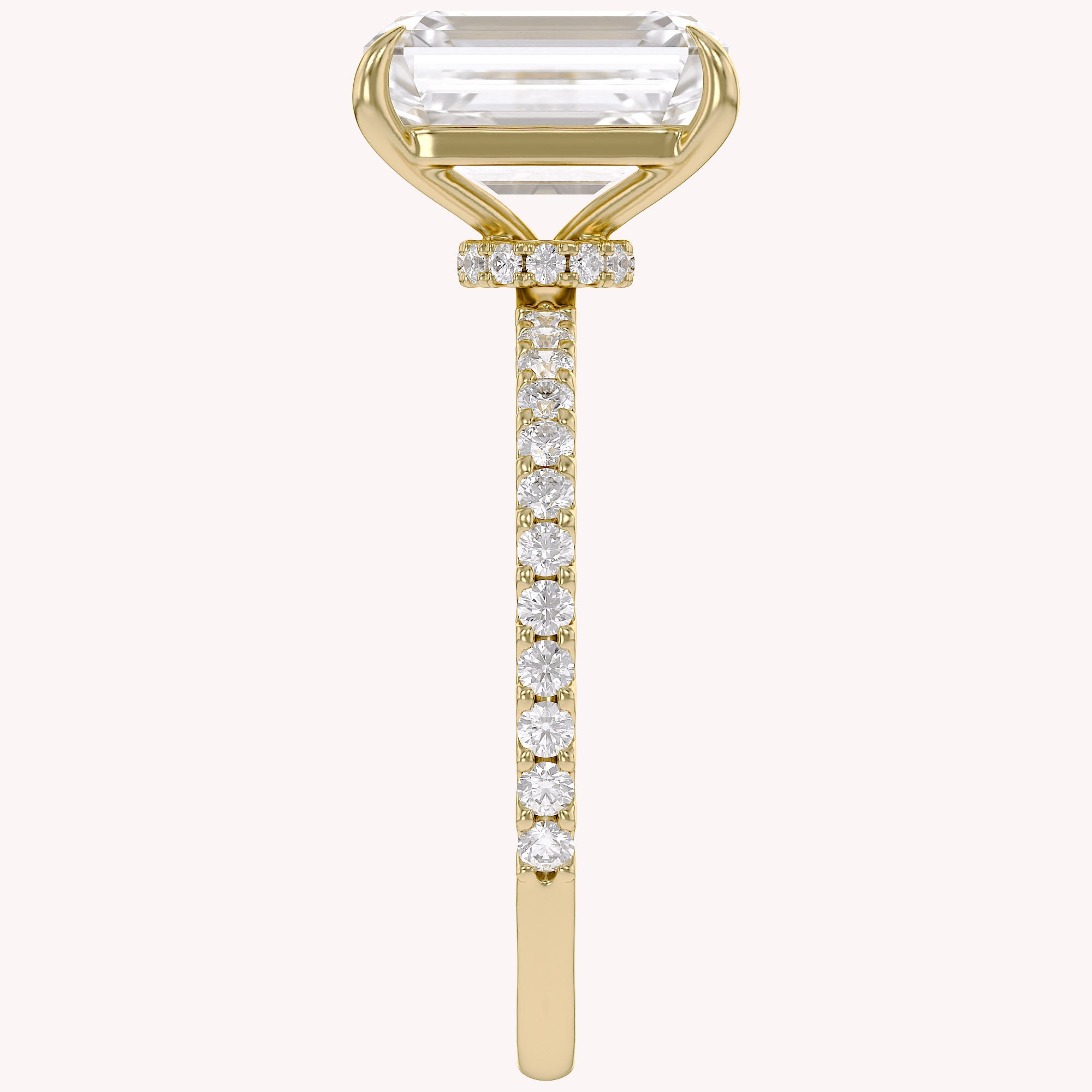 Hidden Halo Engagement Ring 2.65 Ct Lab Grown Diamond