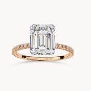 Hidden Halo Engagement Ring 2.65 Ct Lab Grown Diamond