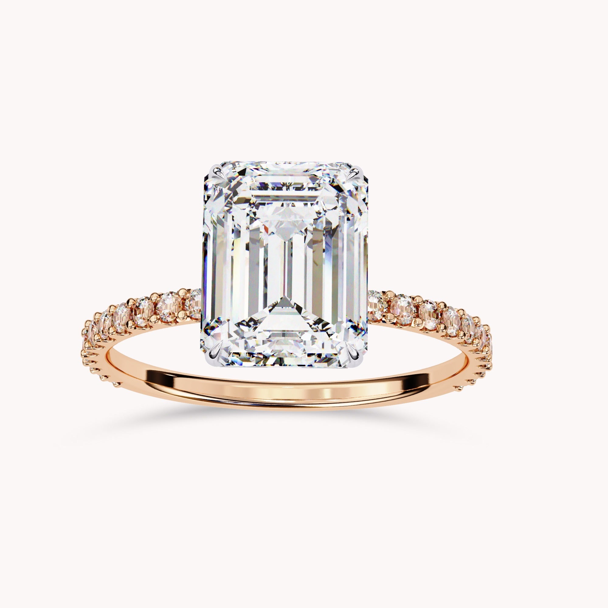 Hidden Halo Engagement Ring 2.65 Ct Lab Grown Diamond