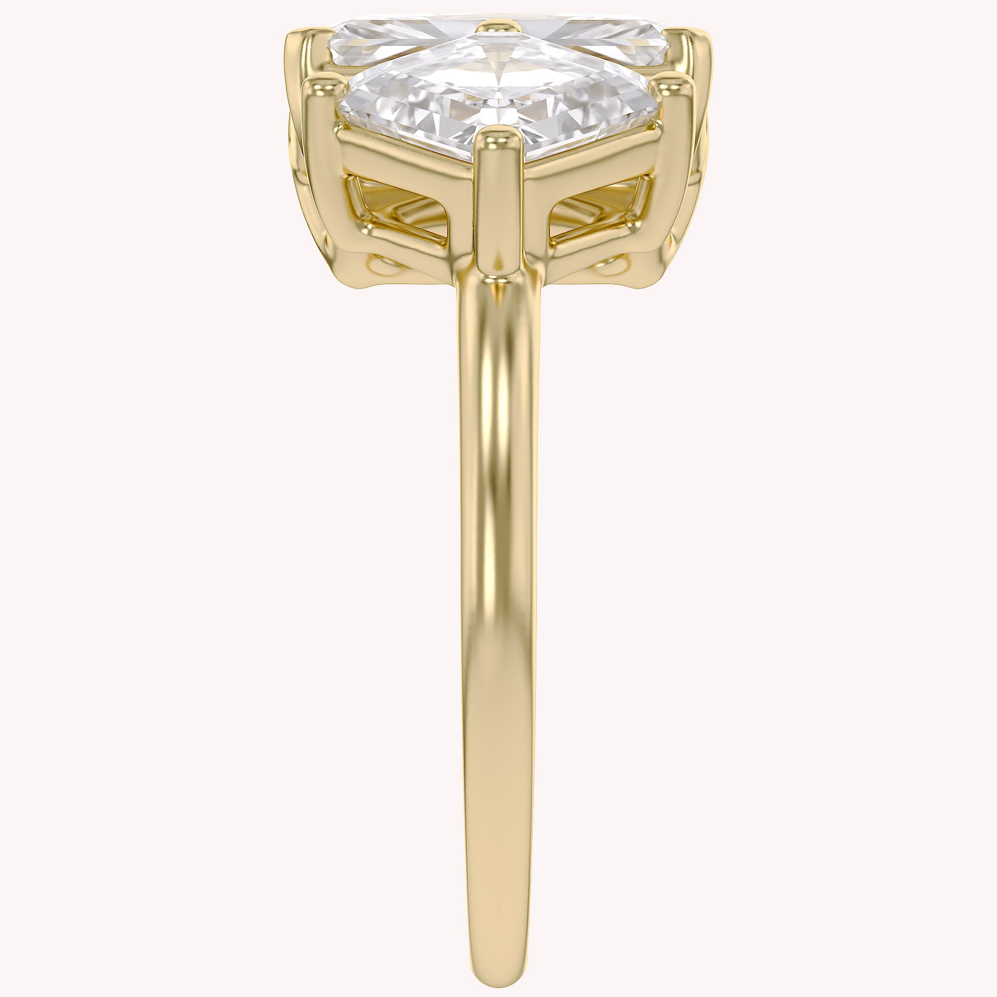 Toi Et Moi Ring Radiant & Emerald Square Lab Grown Diamond
