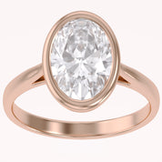 Solitaire Engagement Ring 10X8mm Lab Grown Diamond