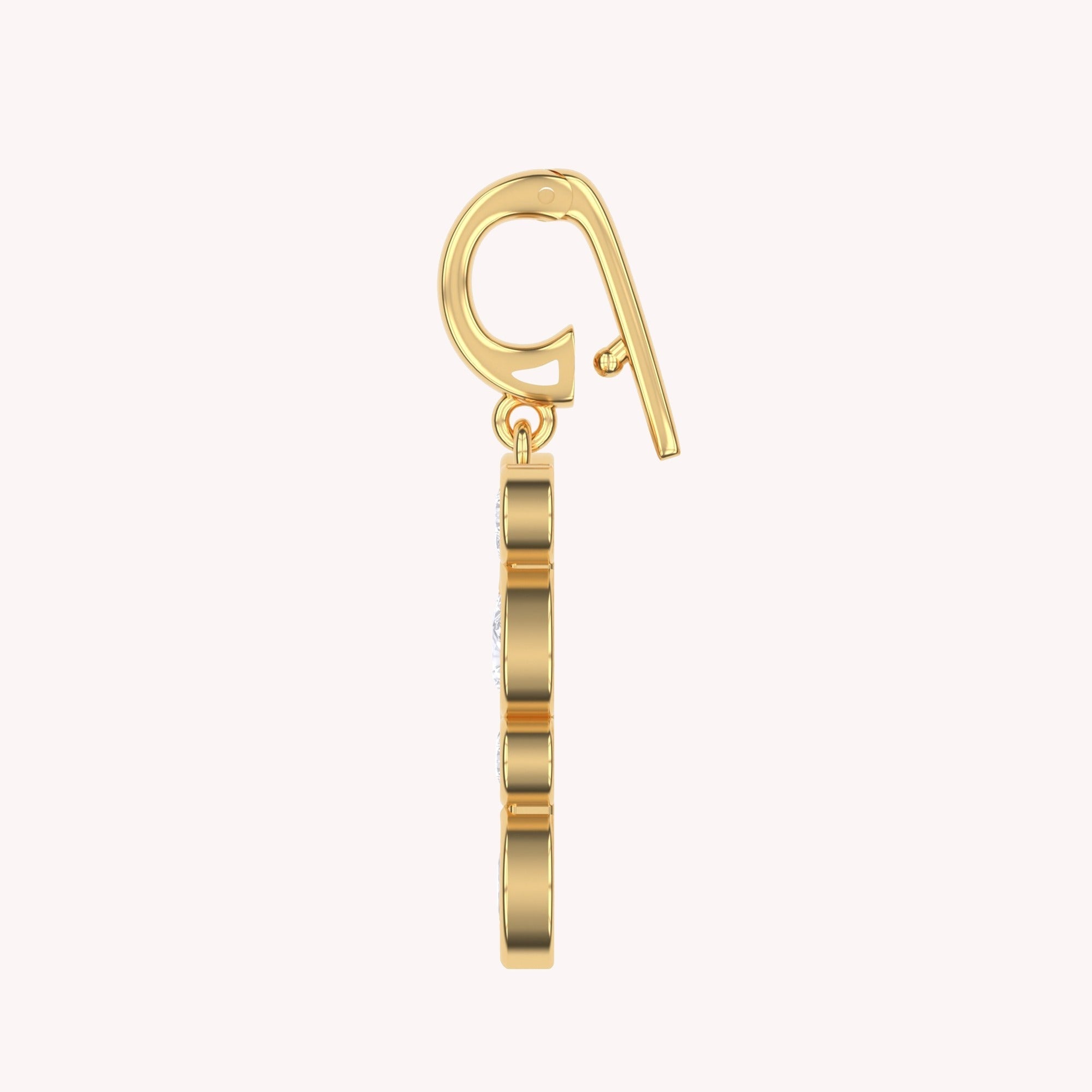Jewish Chai Pendant Multi Shape Lab Grown Diamond