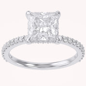 Hidden Solitaire Engagement Ring 2.75 Carat Lab Grown Diamond