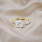 Hidden Solitaire Engagement Ring 2.75 Carat Lab Grown Diamond