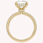 Hidden Solitaire Engagement Ring 2.75 Carat Lab Grown Diamond