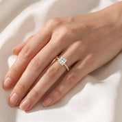 Hidden Solitaire Engagement Ring 2.75 Carat Lab Grown Diamond