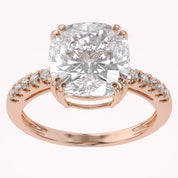 Solitaire Engagement Wedding Ring Center 10mm Lab Grown Diamond