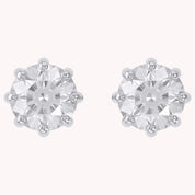 Solitaire Stud Earrings 2.50 Carat Round Lab Grown Diamond