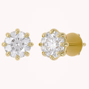 Solitaire Stud Earrings 2.50 Carat Round Lab Grown Diamond