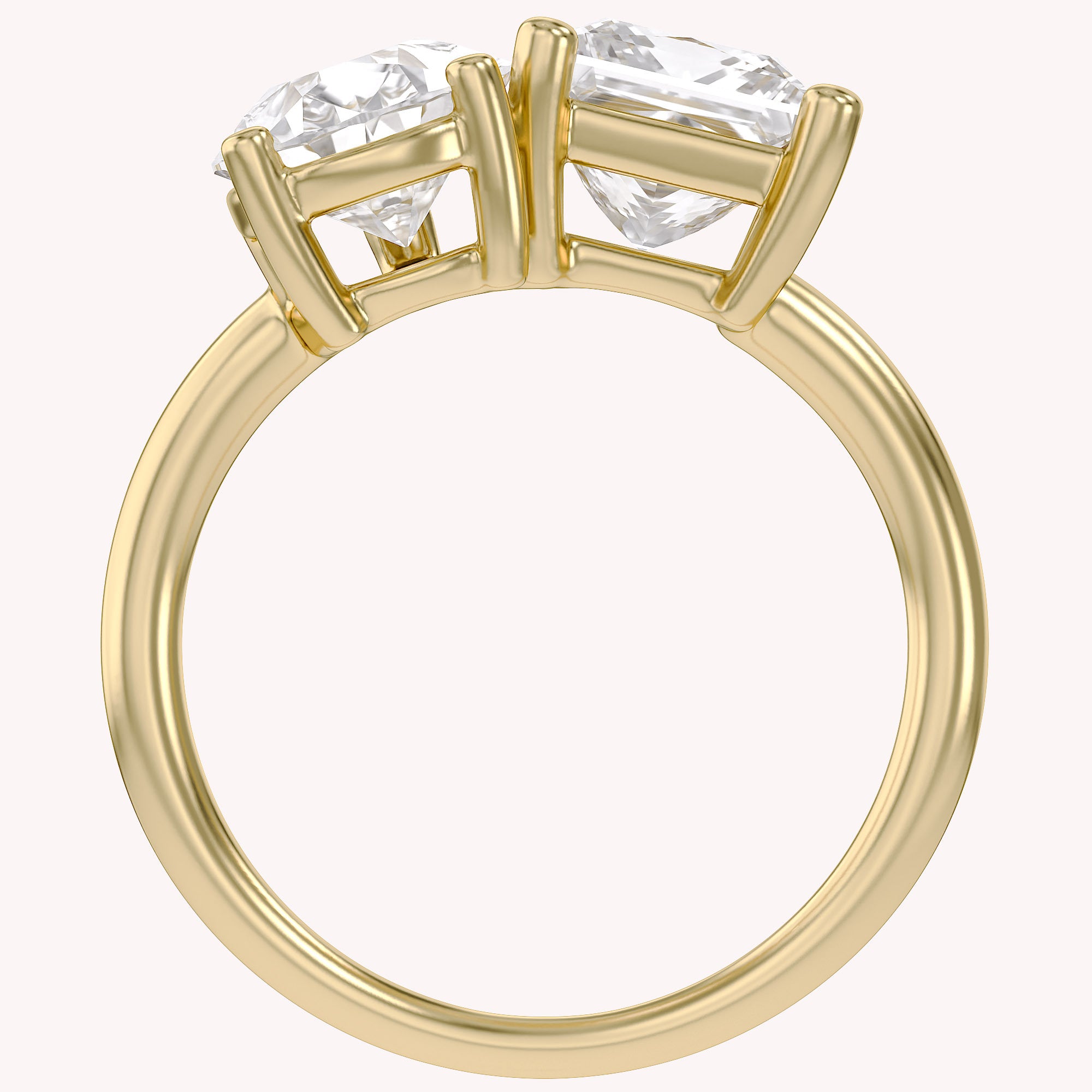 Toi Et Moi Ring Pear and Princess Lab Grown Diamond