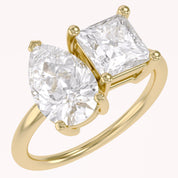 Toi Et Moi Ring Pear and Princess Lab Grown Diamond