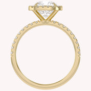 Halo Solitaire Engagement Ring Center 7mm Lab Grown Diamond