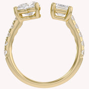 Toi Et Moi Half Eternity Adjustable Engagement Ring Multi Shape Lab Grown Diamond