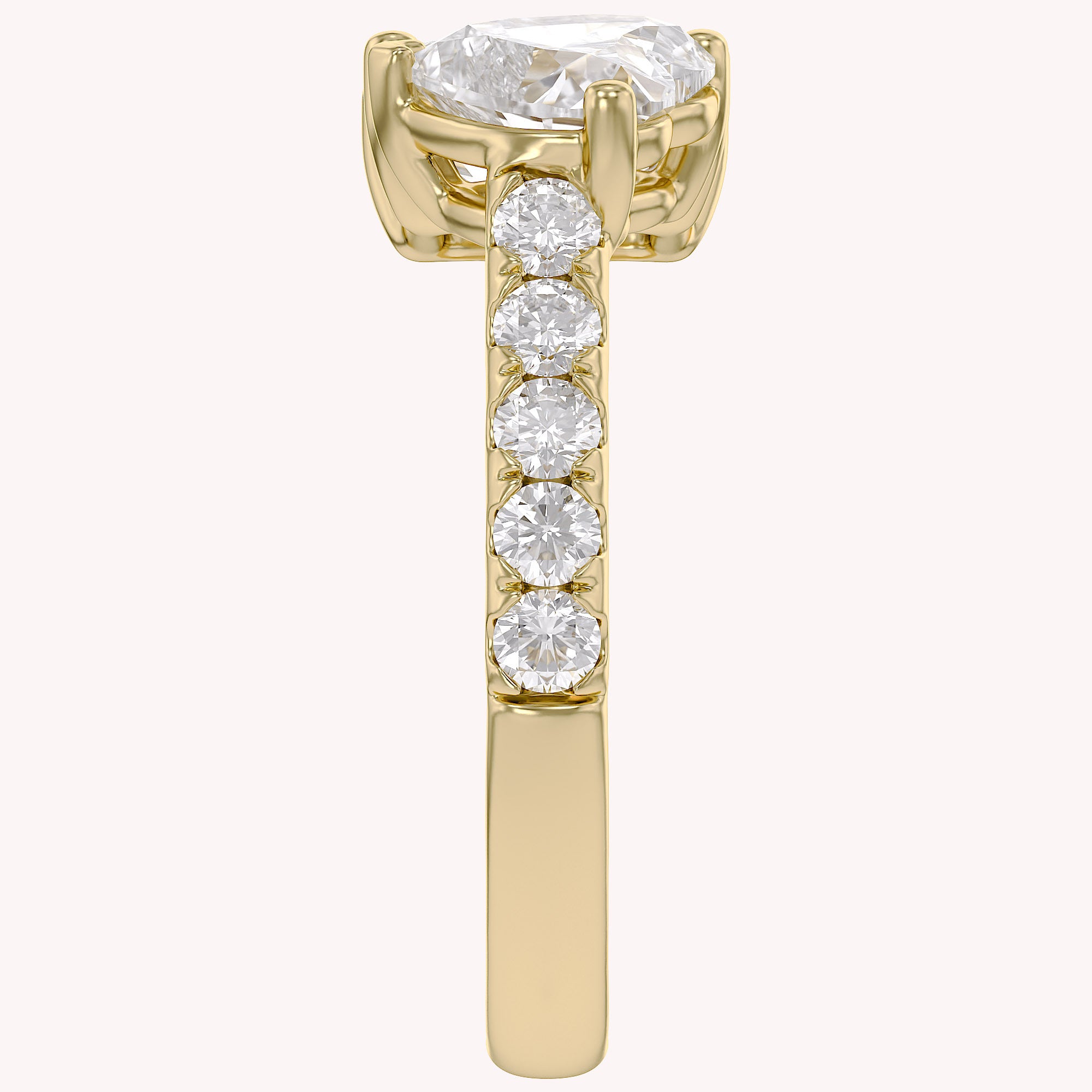 Toi Et Moi Half Eternity Adjustable Engagement Ring Multi Shape Lab Grown Diamond