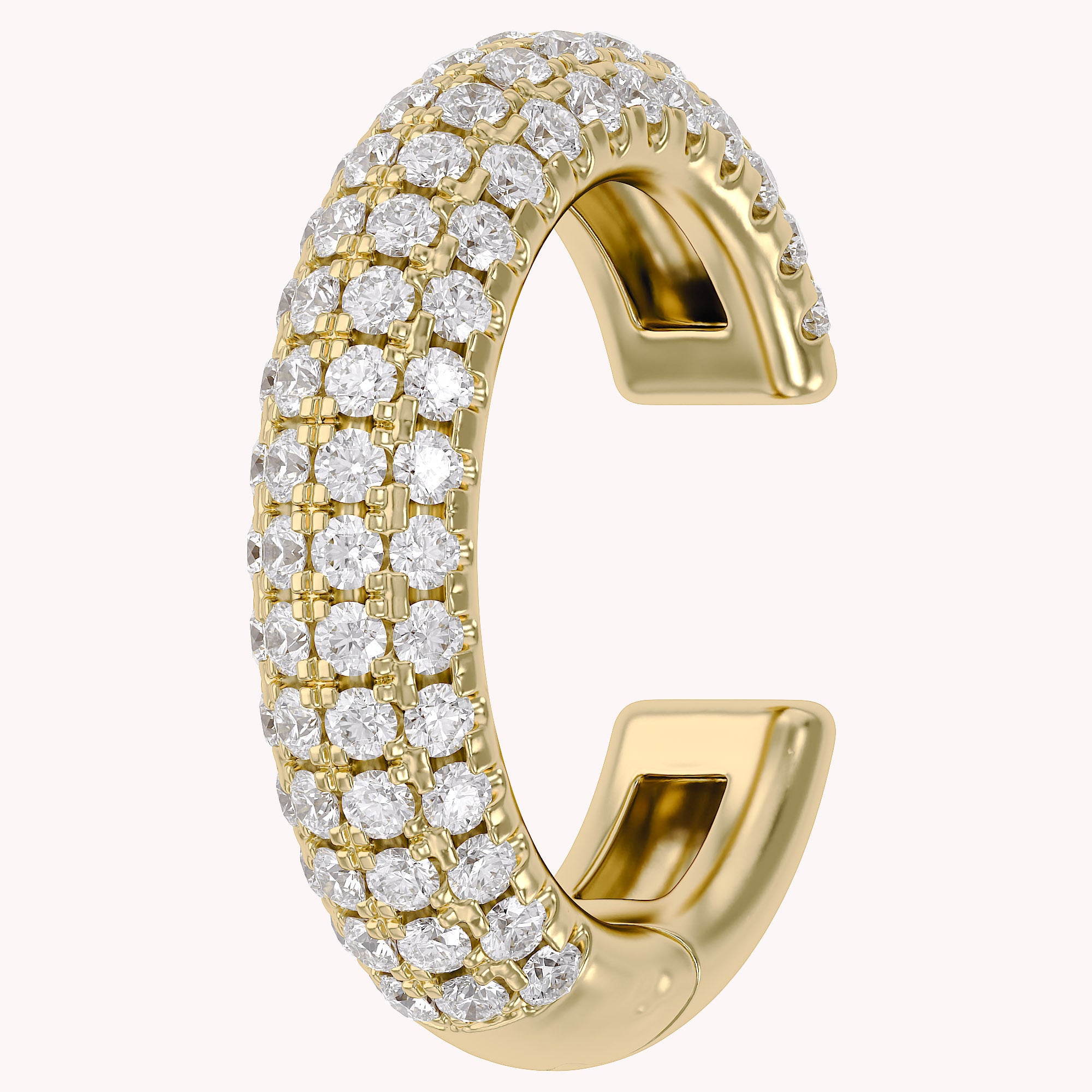 Multi Row Single Cuff Earrings 2/5 Carat Lab Grown Diamond