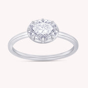 Solitaire Engagement Ring 7.5X5.5MM Lab Grown Diamond