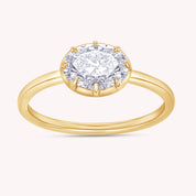 Solitaire Engagement Ring 7.5X5.5MM Lab Grown Diamond