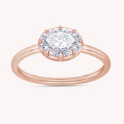 Solitaire Engagement Ring 7.5X5.5MM Lab Grown Diamond