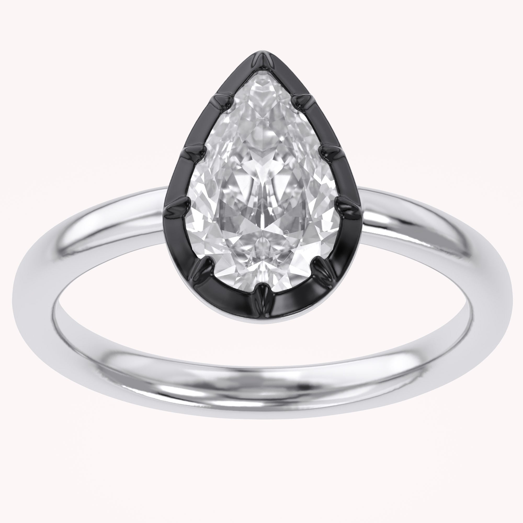 Georgian Solitaire Engagement Ring 1 Carat Lab Grown Diamond