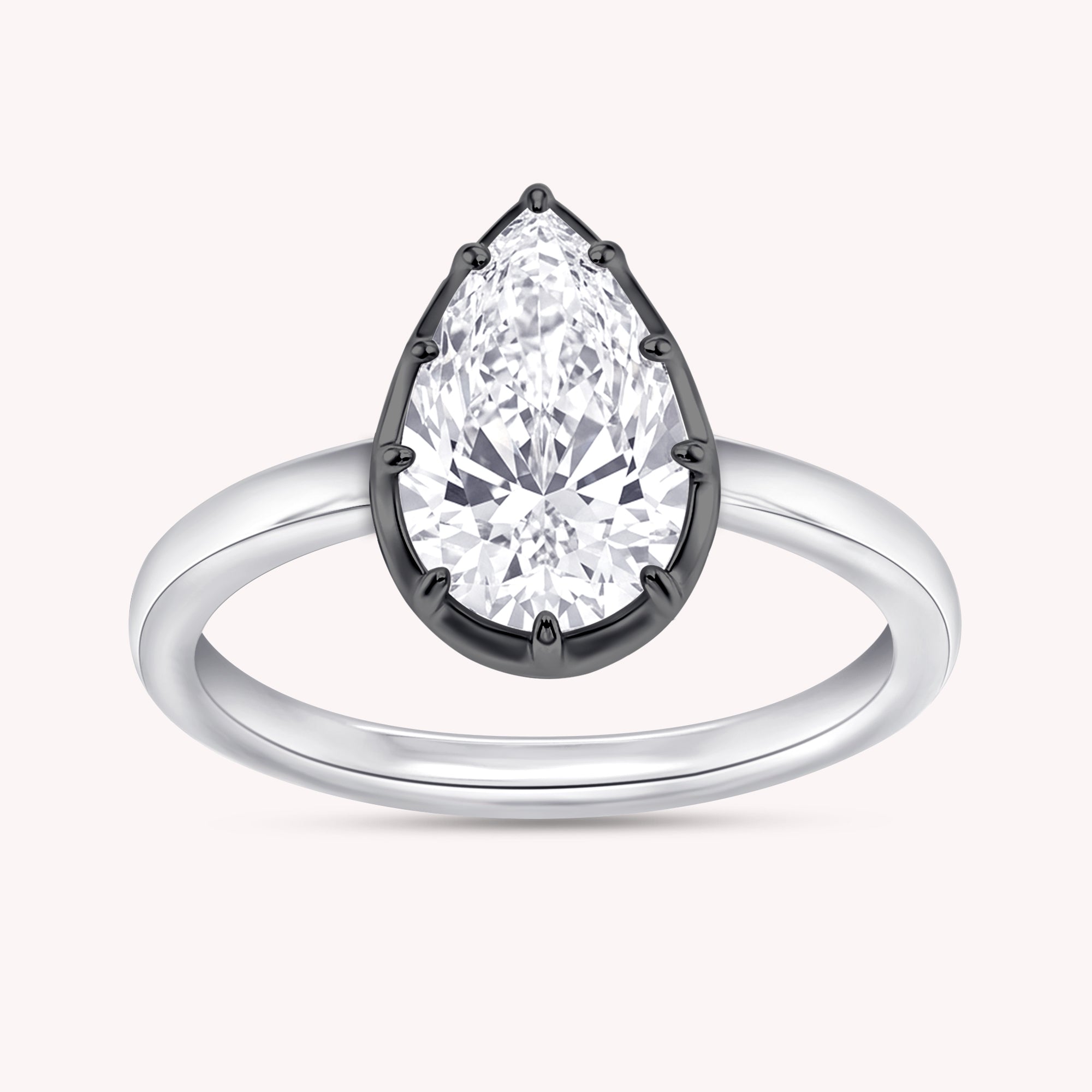 Georgian Solitaire Engagement Ring 1 Carat Lab Grown Diamond