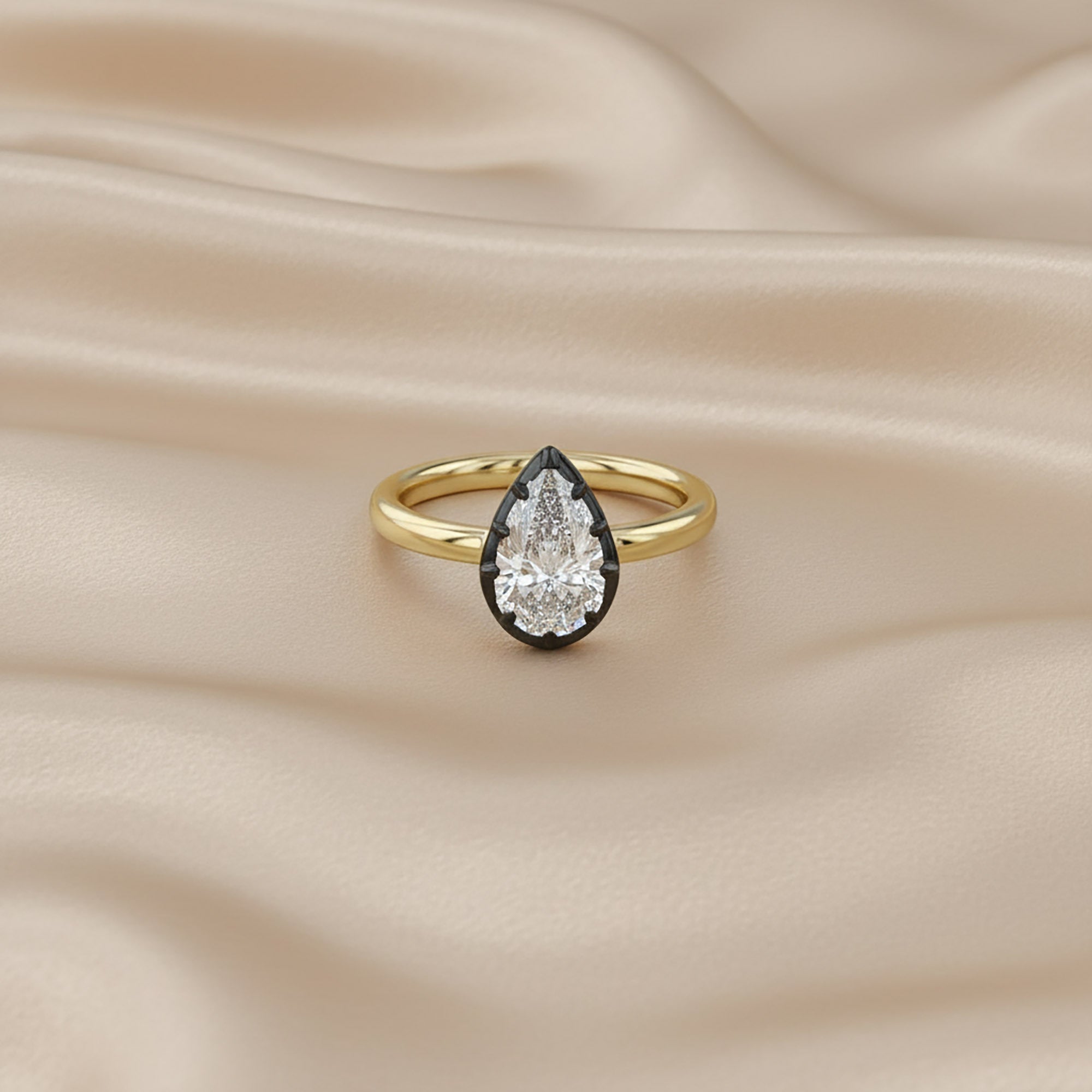 Georgian Solitaire Engagement Ring 1 Carat Lab Grown Diamond