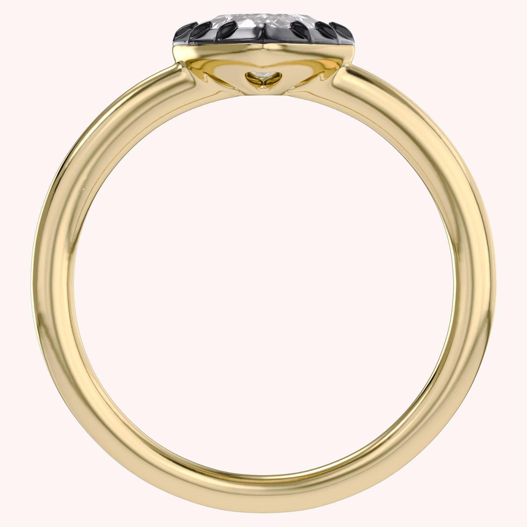Georgian Solitaire Engagement Ring 1 Carat Lab Grown Diamond