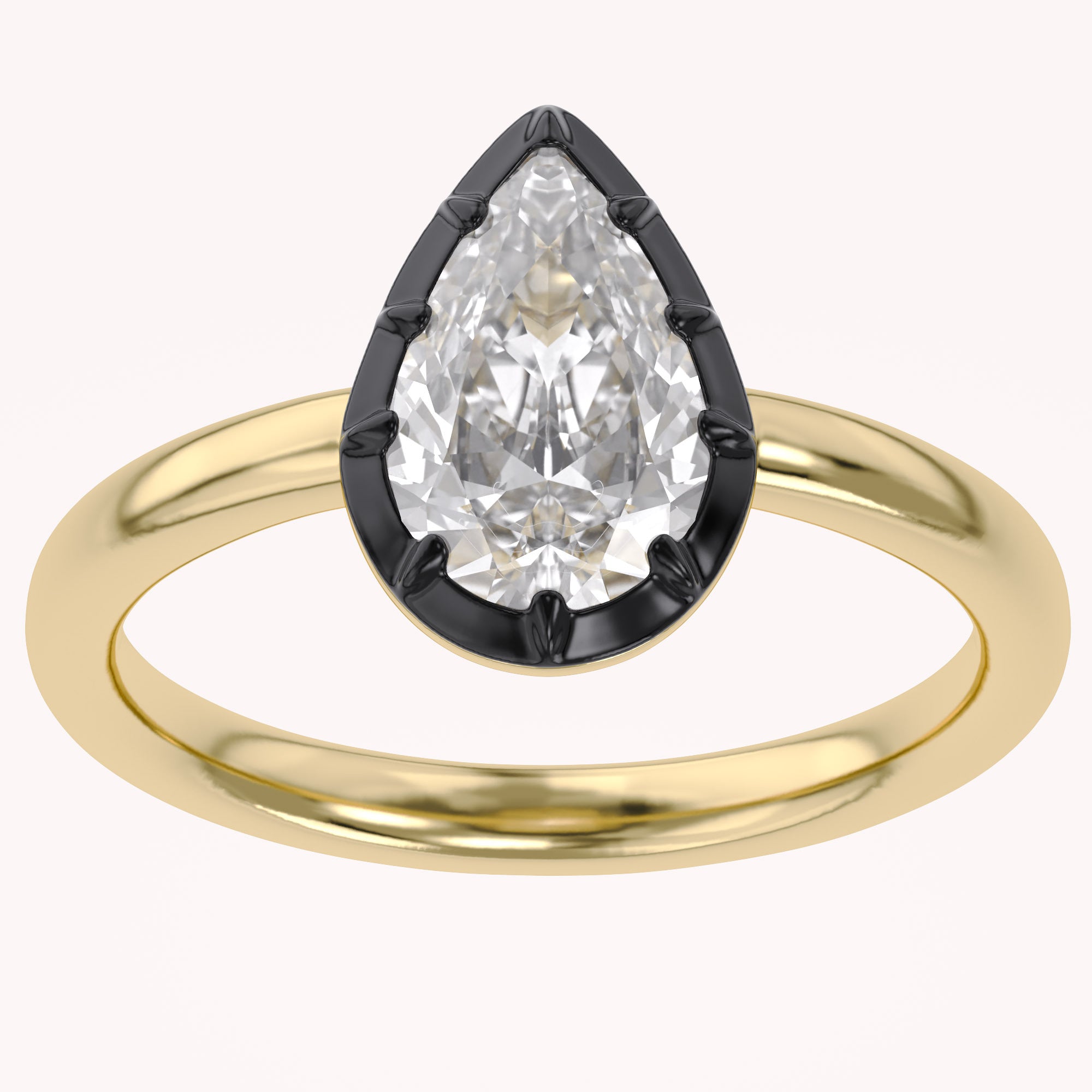 Georgian Solitaire Engagement Ring 1 Carat Lab Grown Diamond