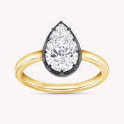 Georgian Solitaire Engagement Ring 1 Carat Lab Grown Diamond