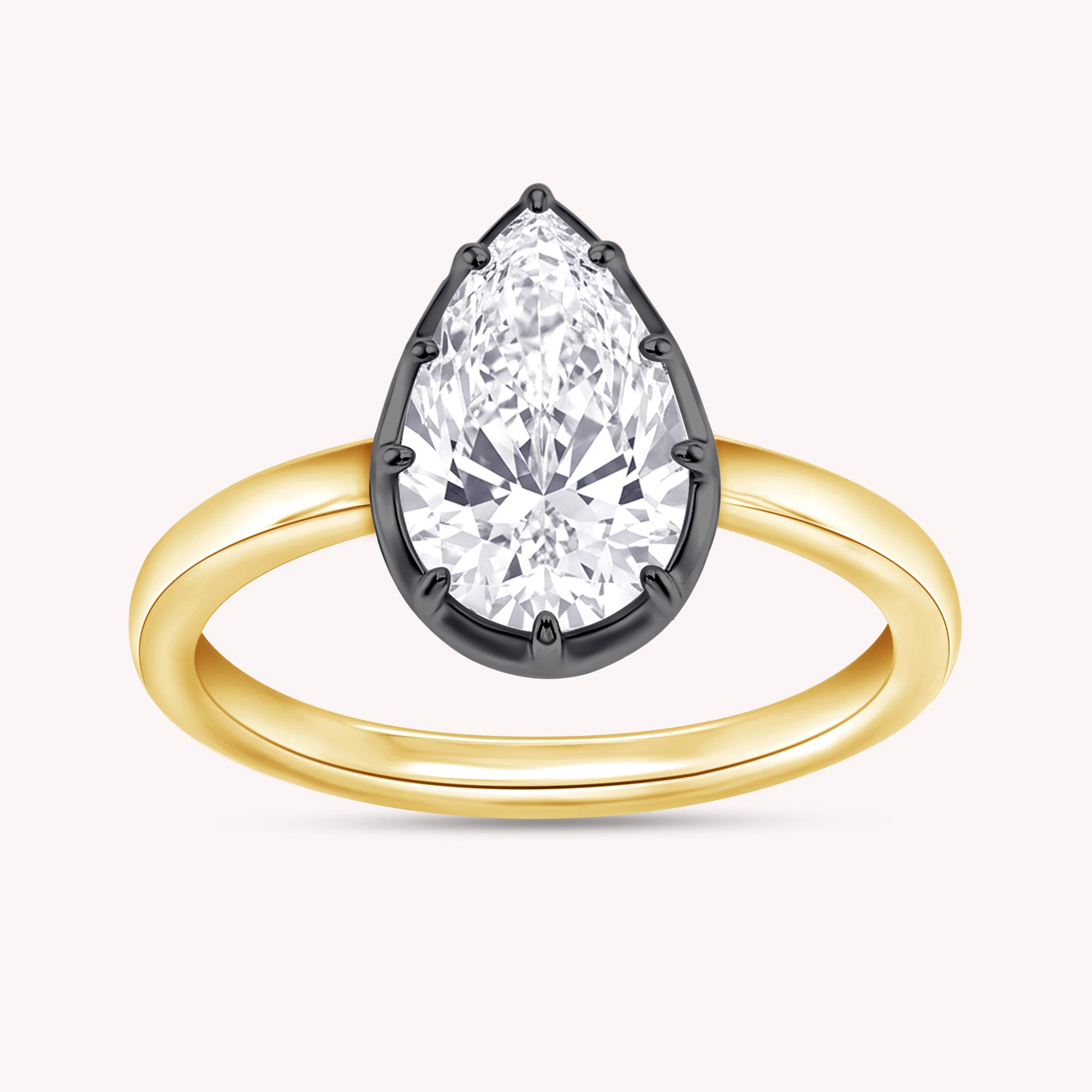 Georgian Solitaire Engagement Ring 1 Carat Lab Grown Diamond