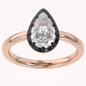 Georgian Solitaire Engagement Ring 1 Carat Lab Grown Diamond