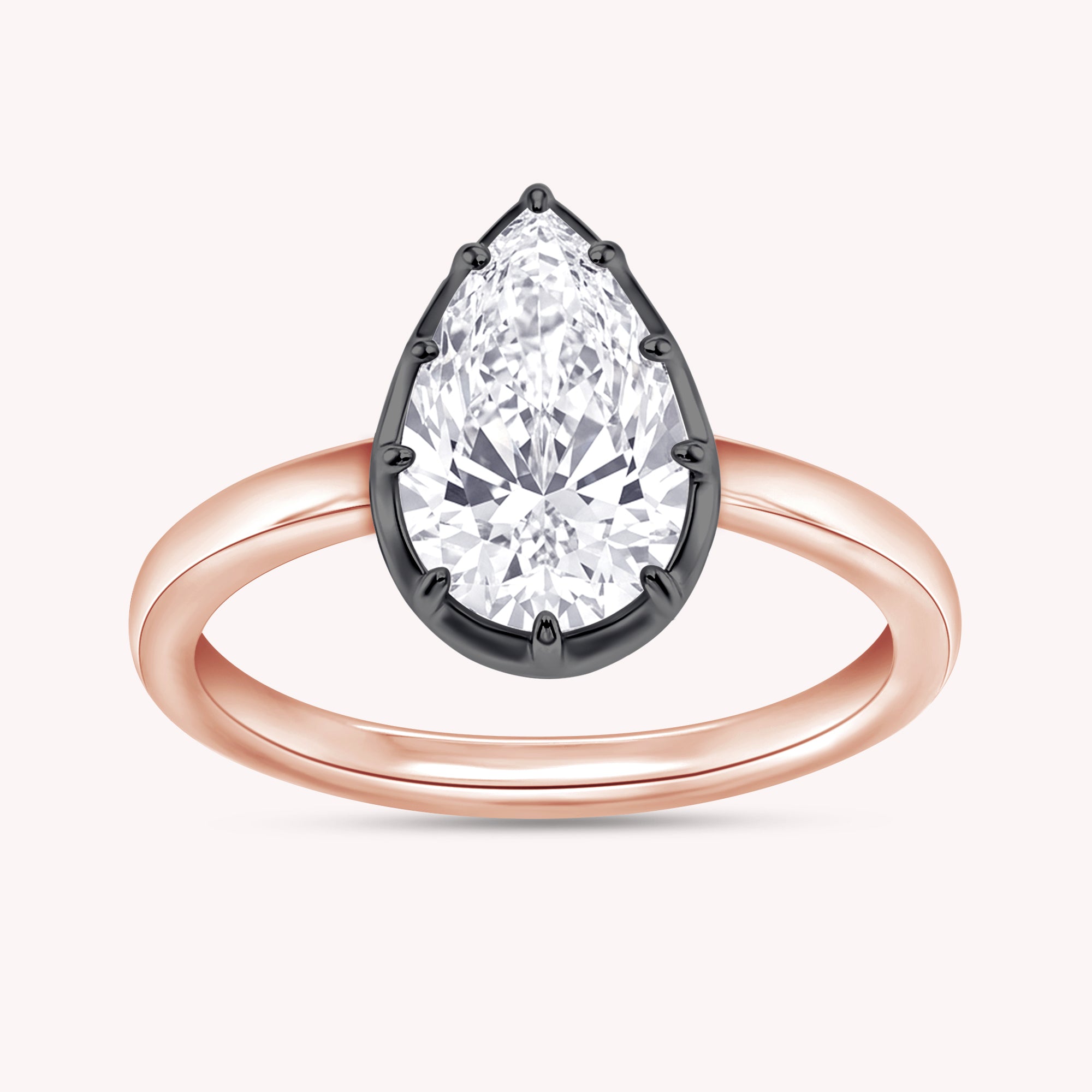Georgian Solitaire Engagement Ring 1 Carat Lab Grown Diamond