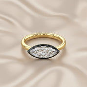 1 Carat Marquise Lab Grown Diamond Georgian Solitaire Engagement Ring