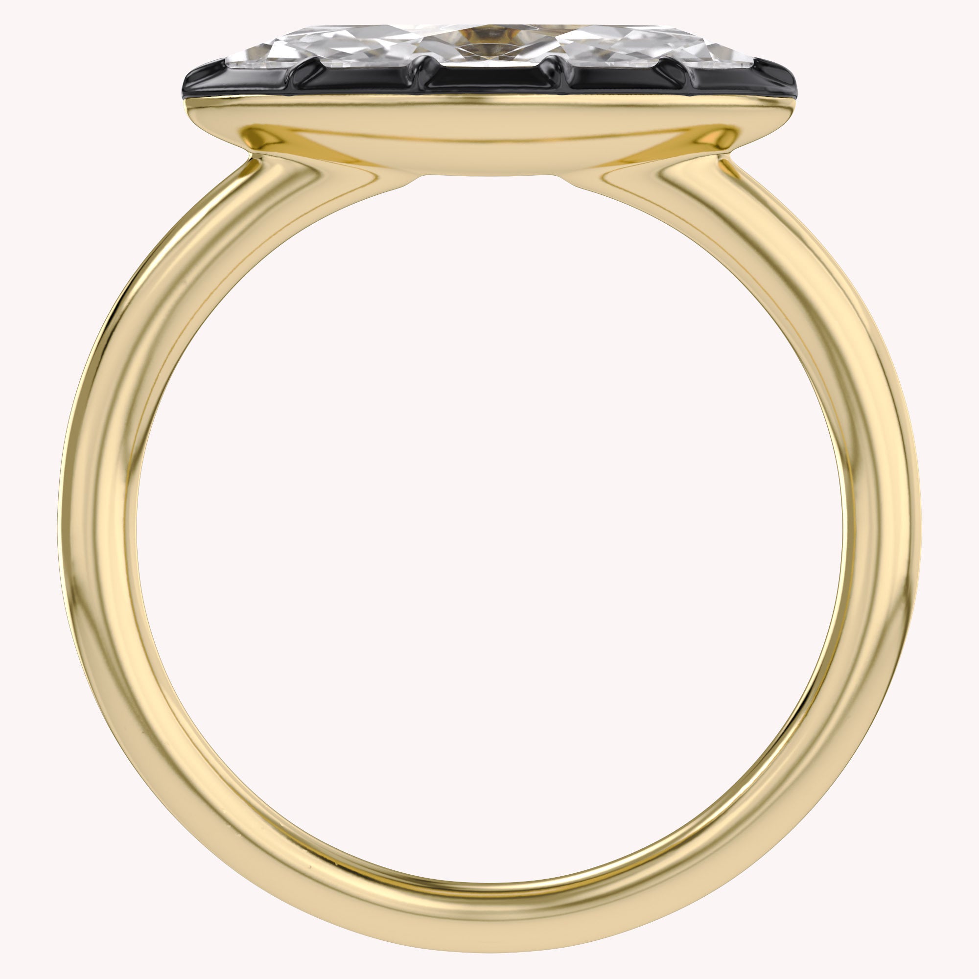 1 Carat Marquise Lab Grown Diamond Georgian Solitaire Engagement Ring