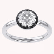 Georgian Set Solitaire Engagement Ring 1 Carat Lab Grown Diamond