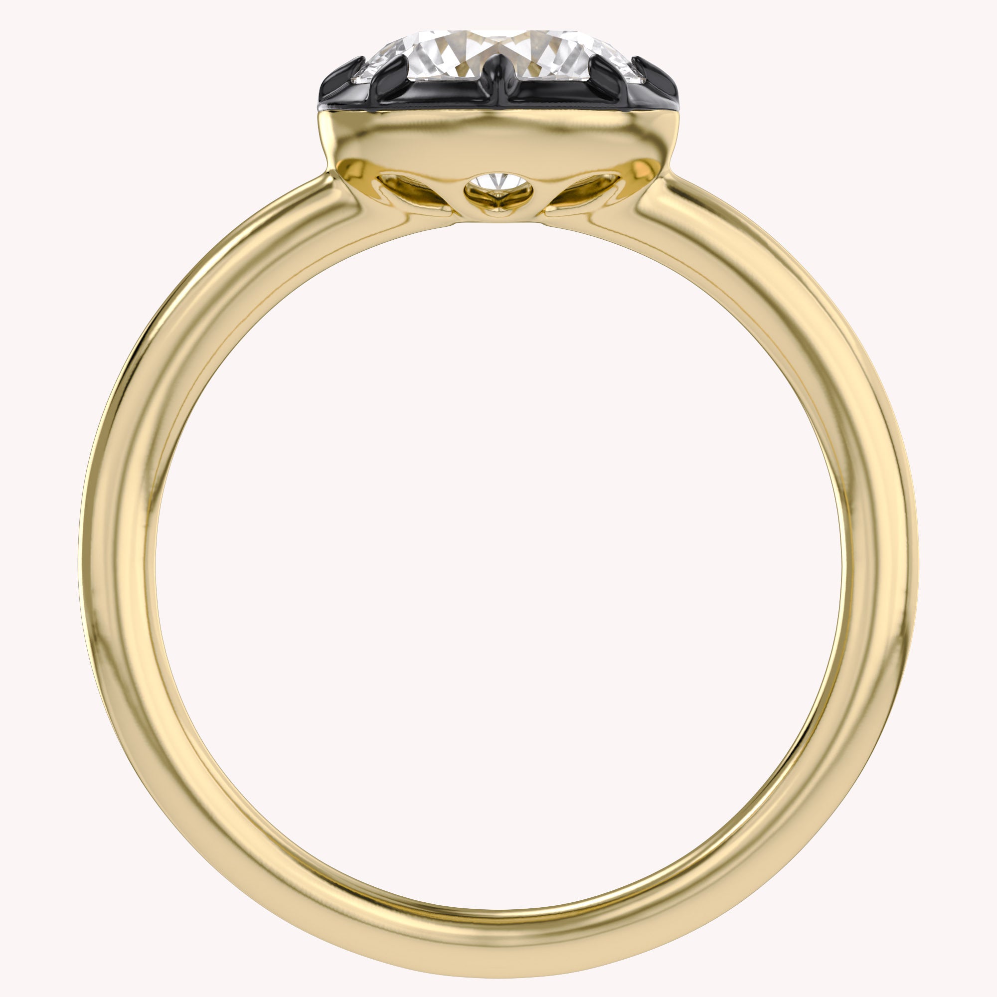 Georgian Set Solitaire Engagement Ring 1 Carat Lab Grown Diamond