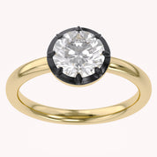Georgian Set Solitaire Engagement Ring 1 Carat Lab Grown Diamond