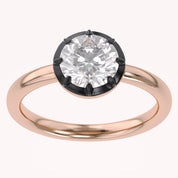 Georgian Set Solitaire Engagement Ring 1 Carat Lab Grown Diamond
