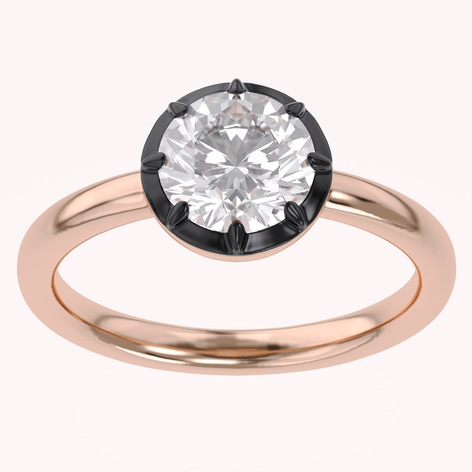 Georgian Set Solitaire Engagement Ring 1 Carat Lab Grown Diamond